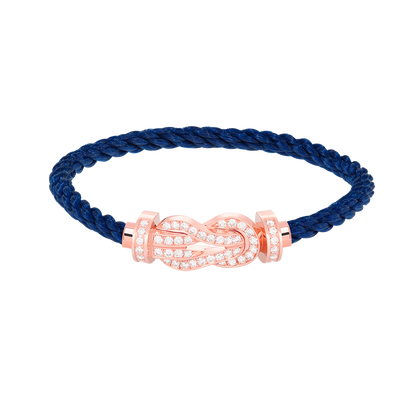 [Saipan]LARGE 8-FIGURE BUCKLE FULL DIAMOND BRACELET - ROSE GOLD