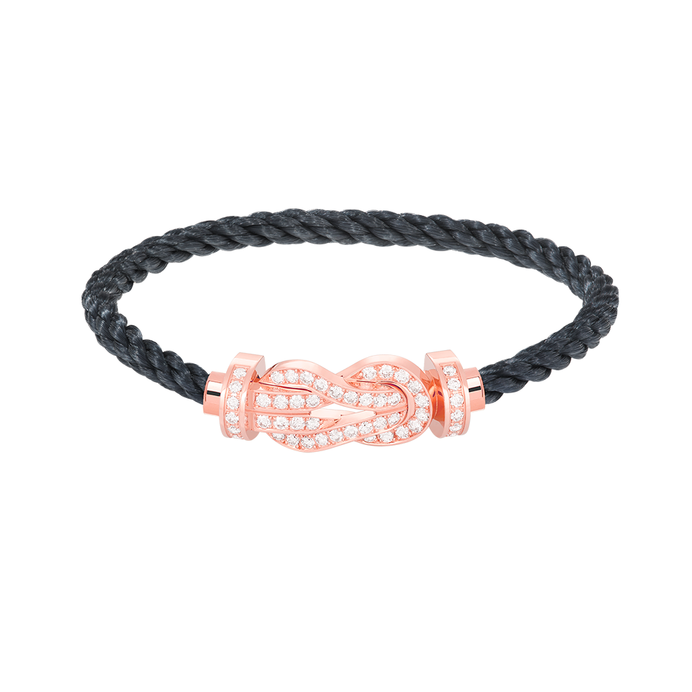 [Saipan]LARGE 8-FIGURE BUCKLE FULL DIAMOND BRACELET - ROSE GOLD