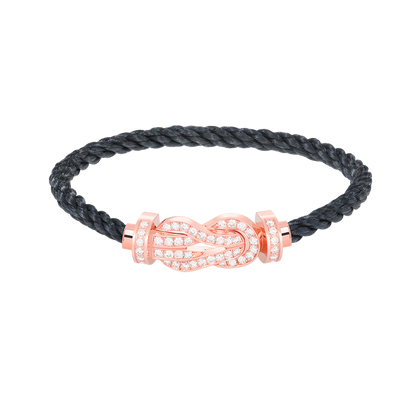 [Saipan]LARGE 8-FIGURE BUCKLE FULL DIAMOND BRACELET - ROSE GOLD