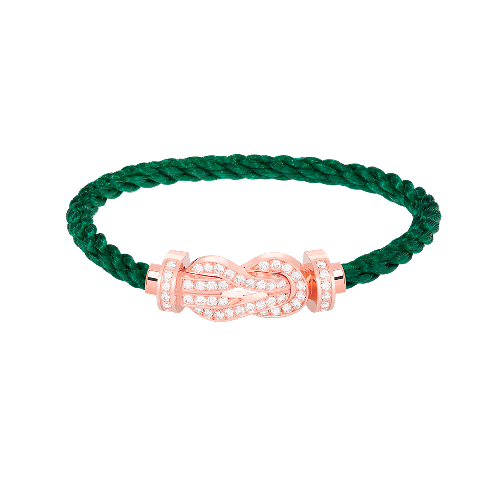 [Saipan]LARGE 8-FIGURE BUCKLE FULL DIAMOND BRACELET - ROSE GOLD