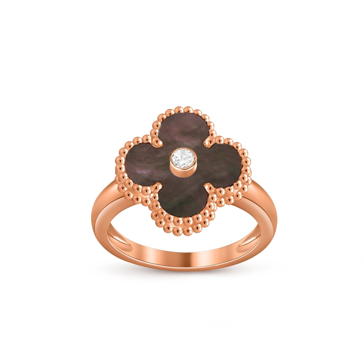 [Saipan]LUCKY CLOVER DIAMOND-ACCENT ROSE GOLD RING COLLECTION
