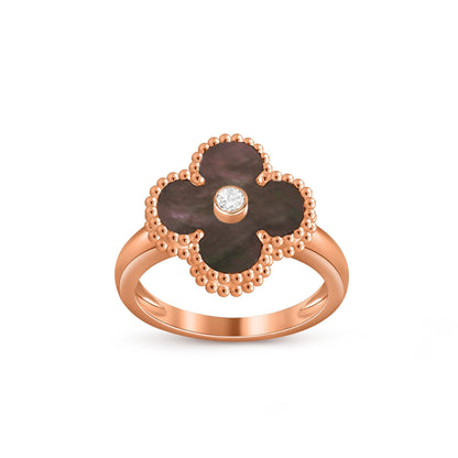 [Saipan]LUCKY CLOVER DIAMOND-ACCENT ROSE GOLD RING COLLECTION