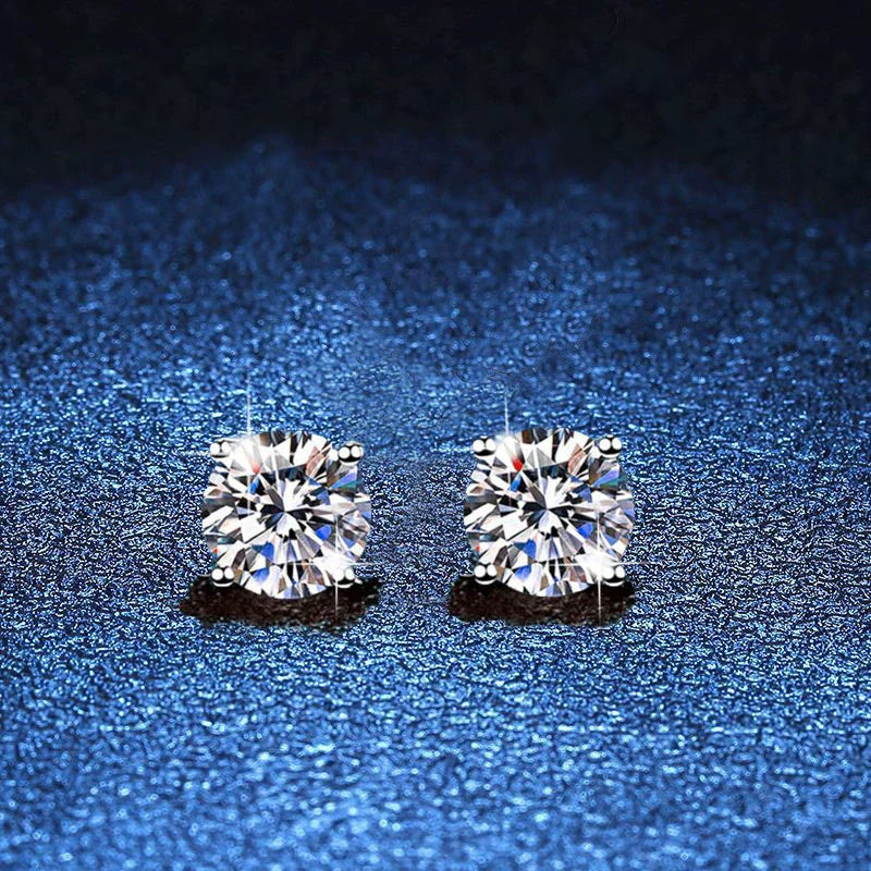 [Saipan]FOUR-PRONG MOISSANITE EARRINGS