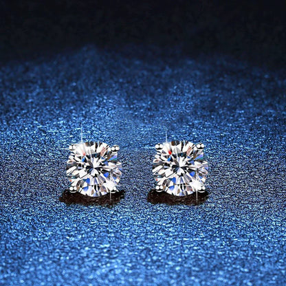 [Saipan]FOUR-PRONG MOISSANITE EARRINGS