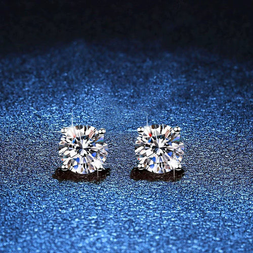 [Saipan]FOUR-PRONG MOISSANITE EARRINGS
