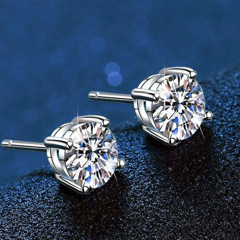 [Saipan]FOUR-PRONG MOISSANITE EARRINGS