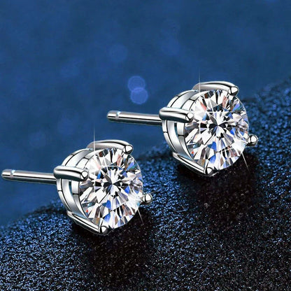 [Saipan]FOUR-PRONG MOISSANITE EARRINGS