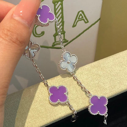 [Saipan]LUCKY CLOVER 5-MOTIF BRACELET - VIOLET COLLECTION