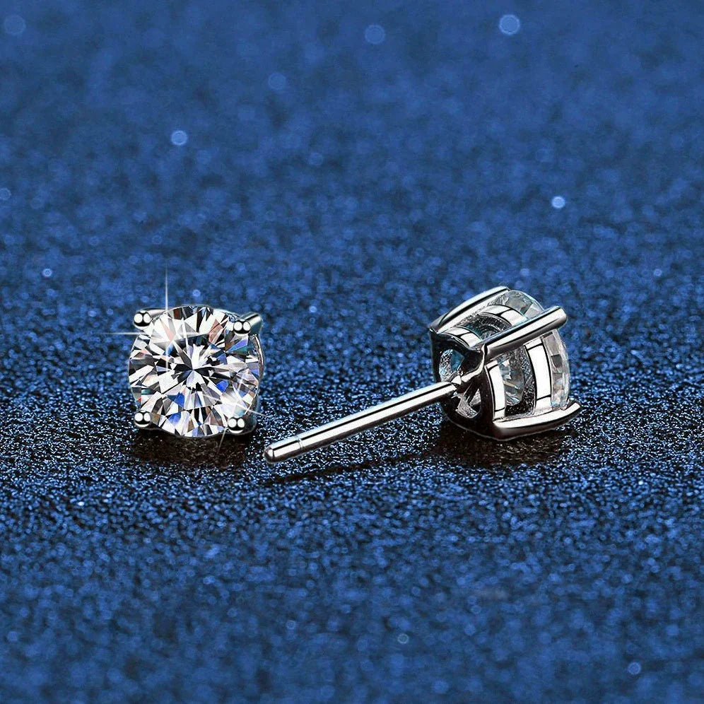 [Saipan]FOUR-PRONG MOISSANITE EARRINGS