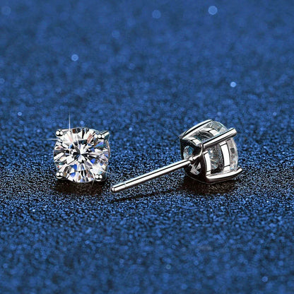 [Saipan]FOUR-PRONG MOISSANITE EARRINGS