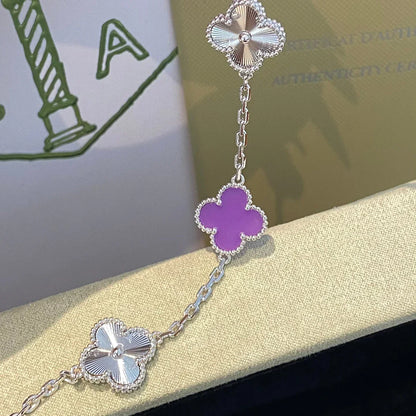 [Saipan]LUCKY CLOVER 5-MOTIF BRACELET - VIOLET COLLECTION