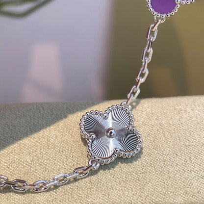 [Saipan]LUCKY CLOVER 5-MOTIF BRACELET - VIOLET COLLECTION