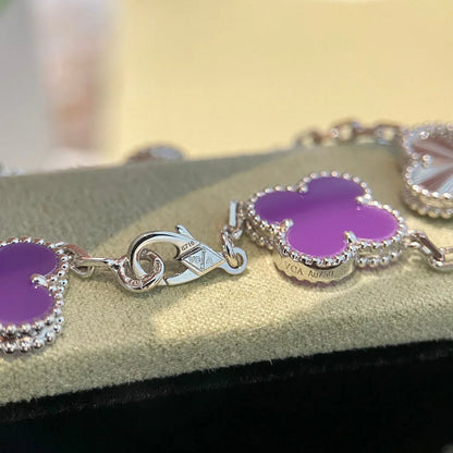 [Saipan]LUCKY CLOVER 5-MOTIF BRACELET - VIOLET COLLECTION