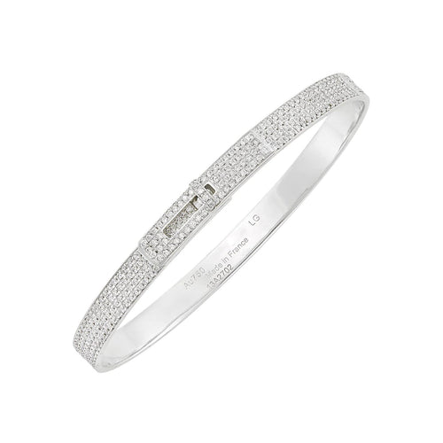 [Saipan]HM KELLY BRACELET IN SILVER AND FULL PAVE DIAMOND