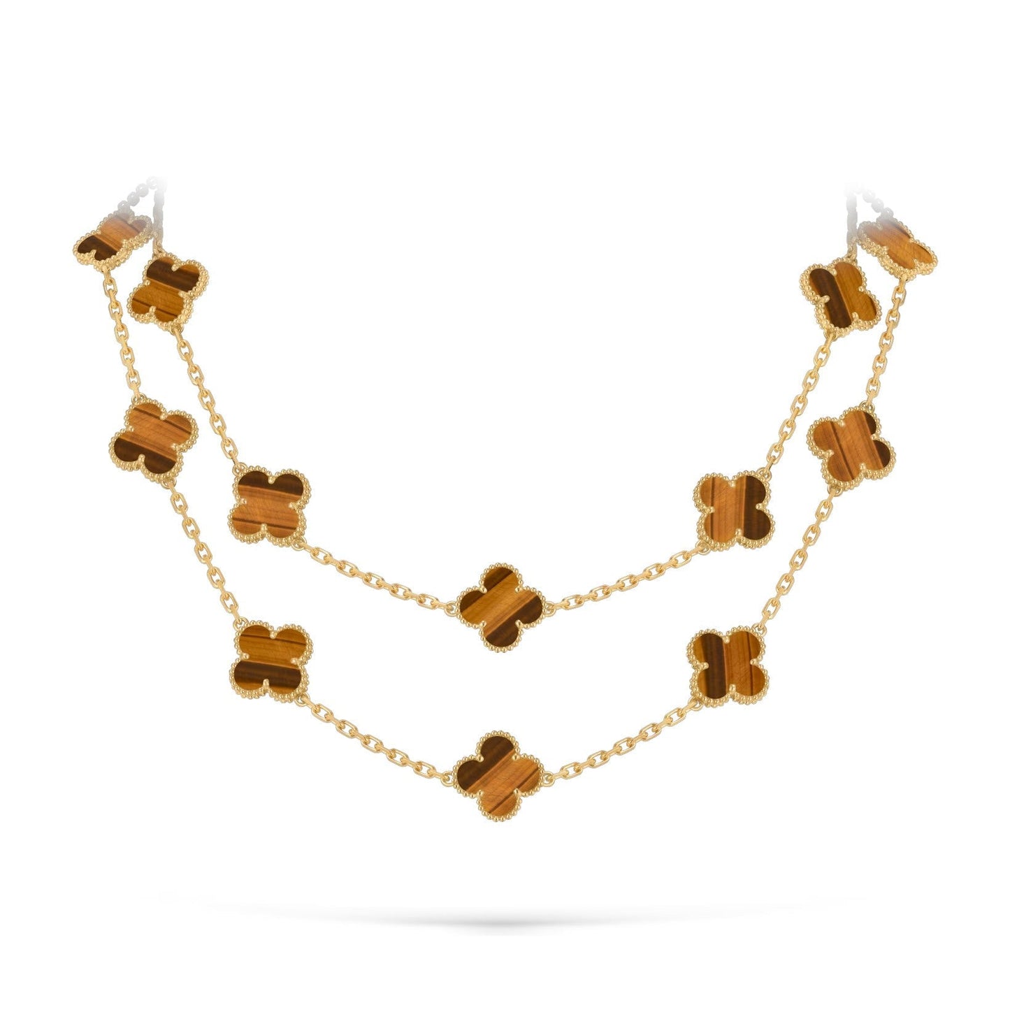 [Saipan]CLASSIC 20-MOTIF LUCKY CLOVER LONG NECKLACE GOLD COLLECTION