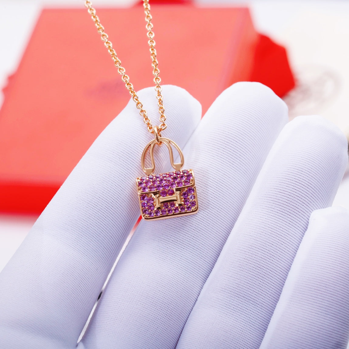 [Saipan]CONSTANCE PEDANT PURPLE DIAMOND NECKLACE