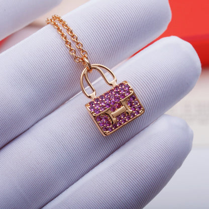 [Saipan]CONSTANCE PEDANT PURPLE DIAMOND NECKLACE