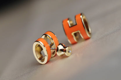 [Saipan]MINI POP H EARRINGS ORANGE