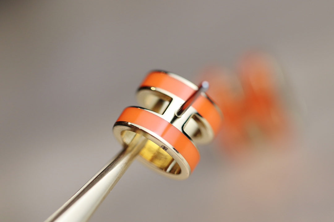[Saipan]MINI POP H EARRINGS ORANGE