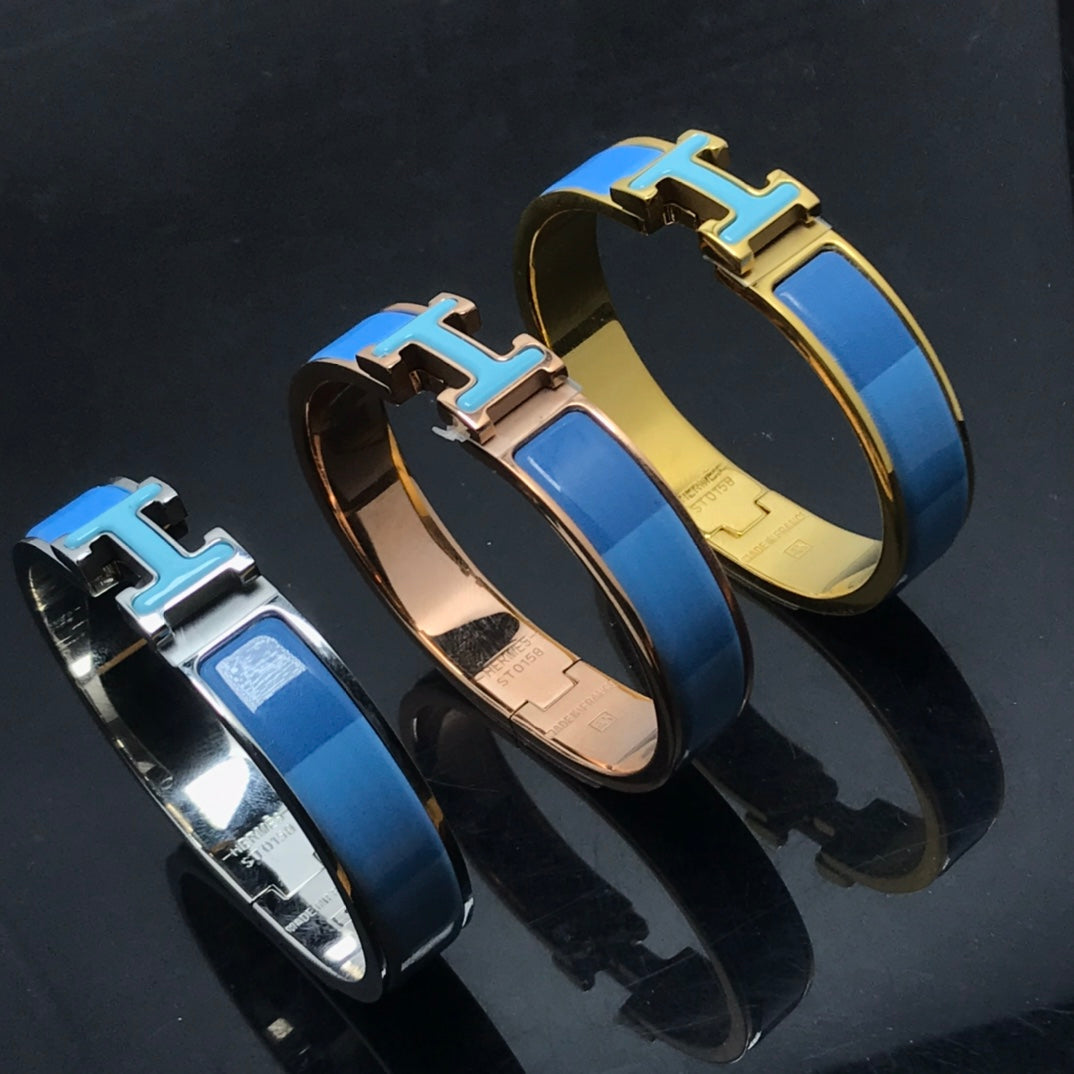 [Saipan]H BRACELET BLUE RAINBOW CERAMIC