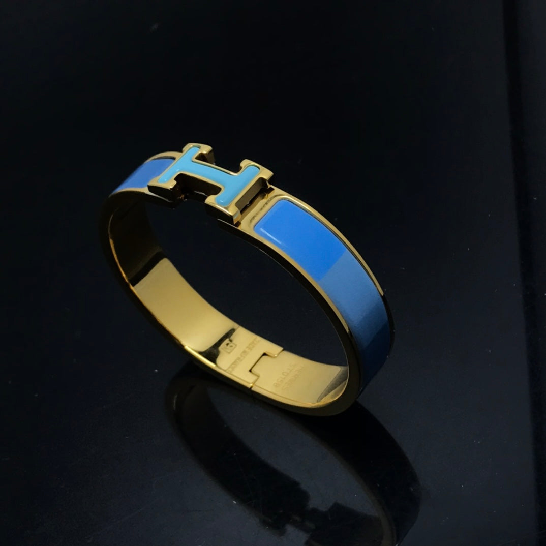 [Saipan]H BRACELET BLUE RAINBOW CERAMIC