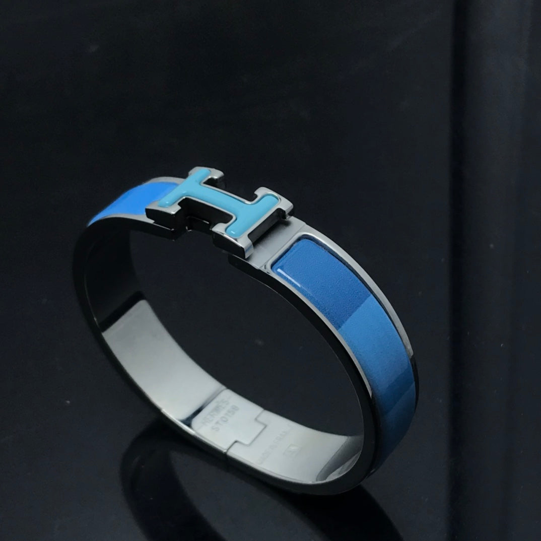 [Saipan]H BRACELET BLUE RAINBOW CERAMIC