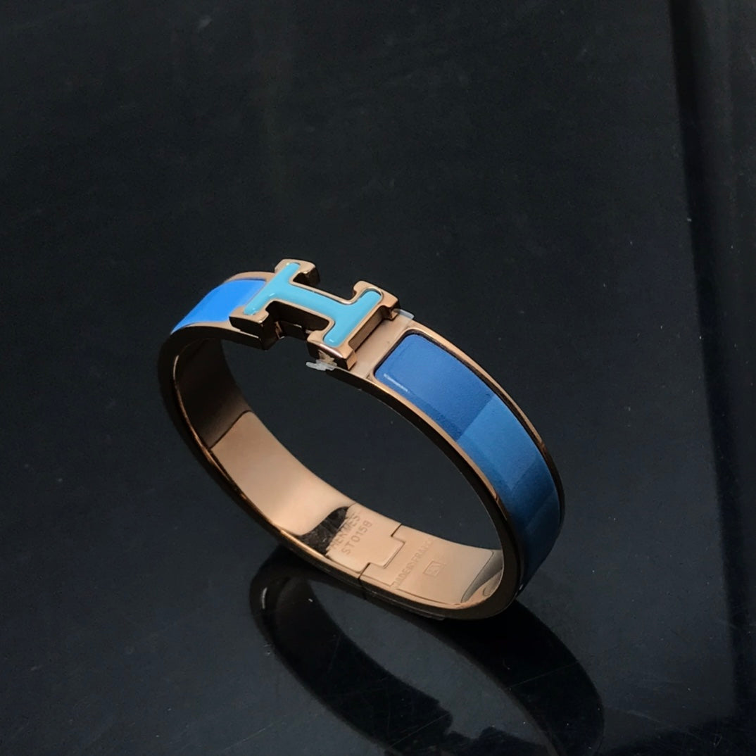 [Saipan]H BRACELET BLUE RAINBOW CERAMIC