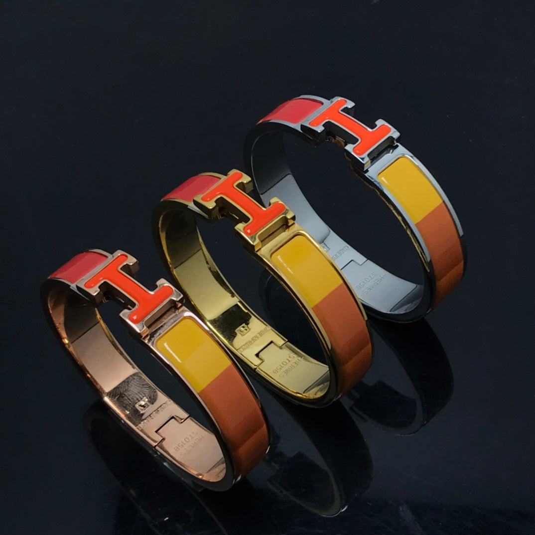 [Saipan]H BRACELET ORANGE RAINBOW CERAMIC