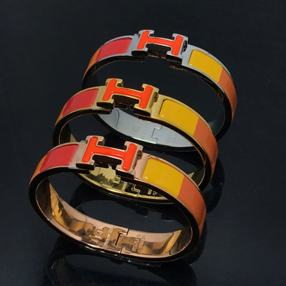 [Saipan]H BRACELET ORANGE RAINBOW CERAMIC