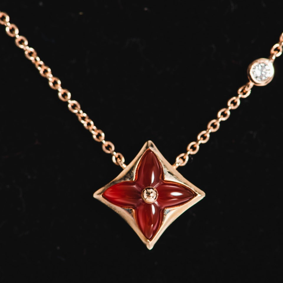 [Saipan]STAR NECKLACE ROSE GOLD 1 DIAMOND