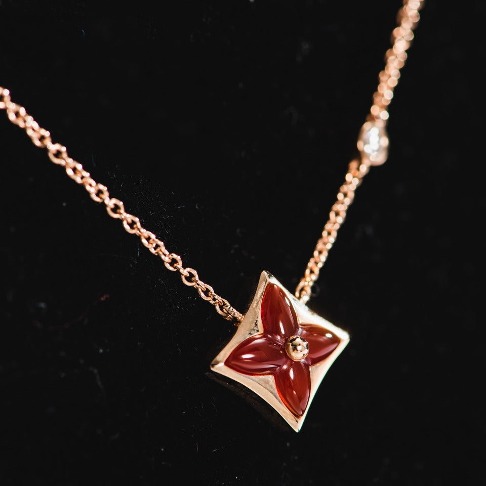 [Saipan]STAR NECKLACE ROSE GOLD 1 DIAMOND