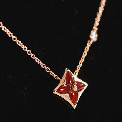 [Saipan]STAR NECKLACE ROSE GOLD 1 DIAMOND