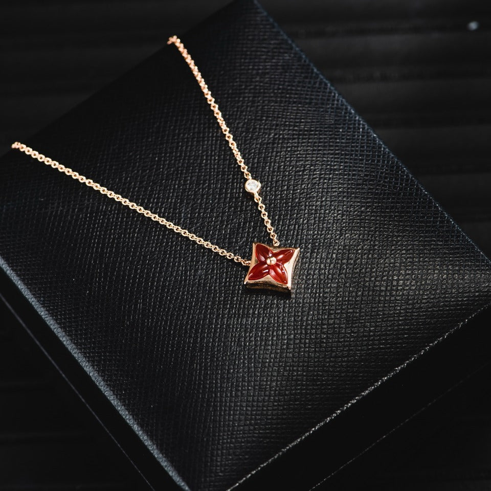 [Saipan]STAR NECKLACE ROSE GOLD 1 DIAMOND