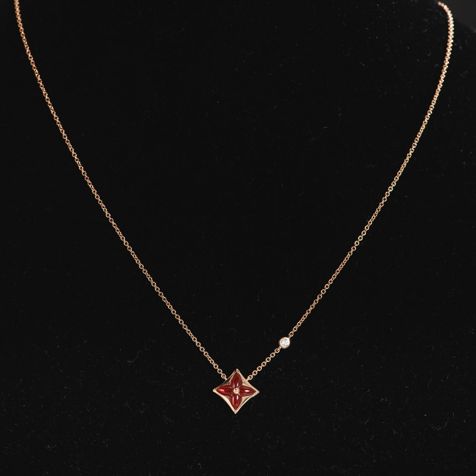 [Saipan]STAR NECKLACE ROSE GOLD 1 DIAMOND