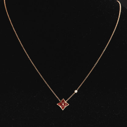 [Saipan]STAR NECKLACE ROSE GOLD 1 DIAMOND