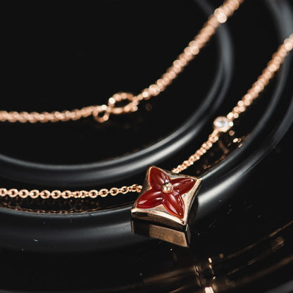 [Saipan]STAR NECKLACE ROSE GOLD 1 DIAMOND