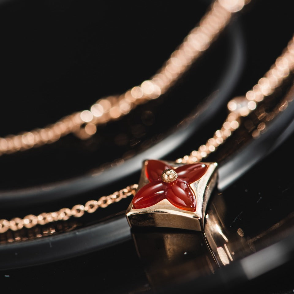 [Saipan]STAR NECKLACE ROSE GOLD 1 DIAMOND