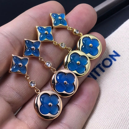 [Saipan]STAR AND SUN AGATE DIAMOND EARRINGS