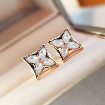 [Saipan]STAR MOP ROSE GOLD EARRINGS