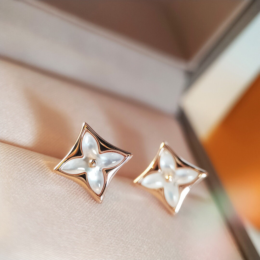 [Saipan]STAR MOP ROSE GOLD EARRINGS