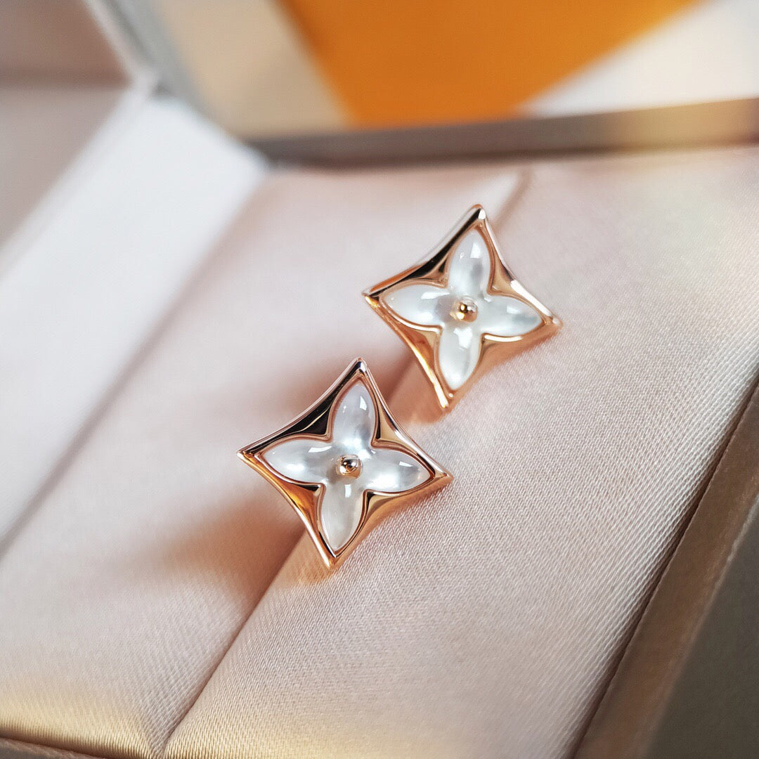 [Saipan]STAR MOP ROSE GOLD EARRINGS