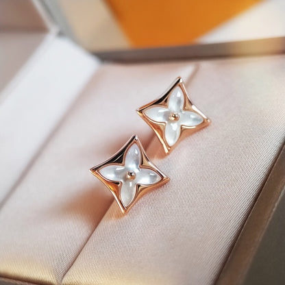 [Saipan]STAR MOP ROSE GOLD EARRINGS
