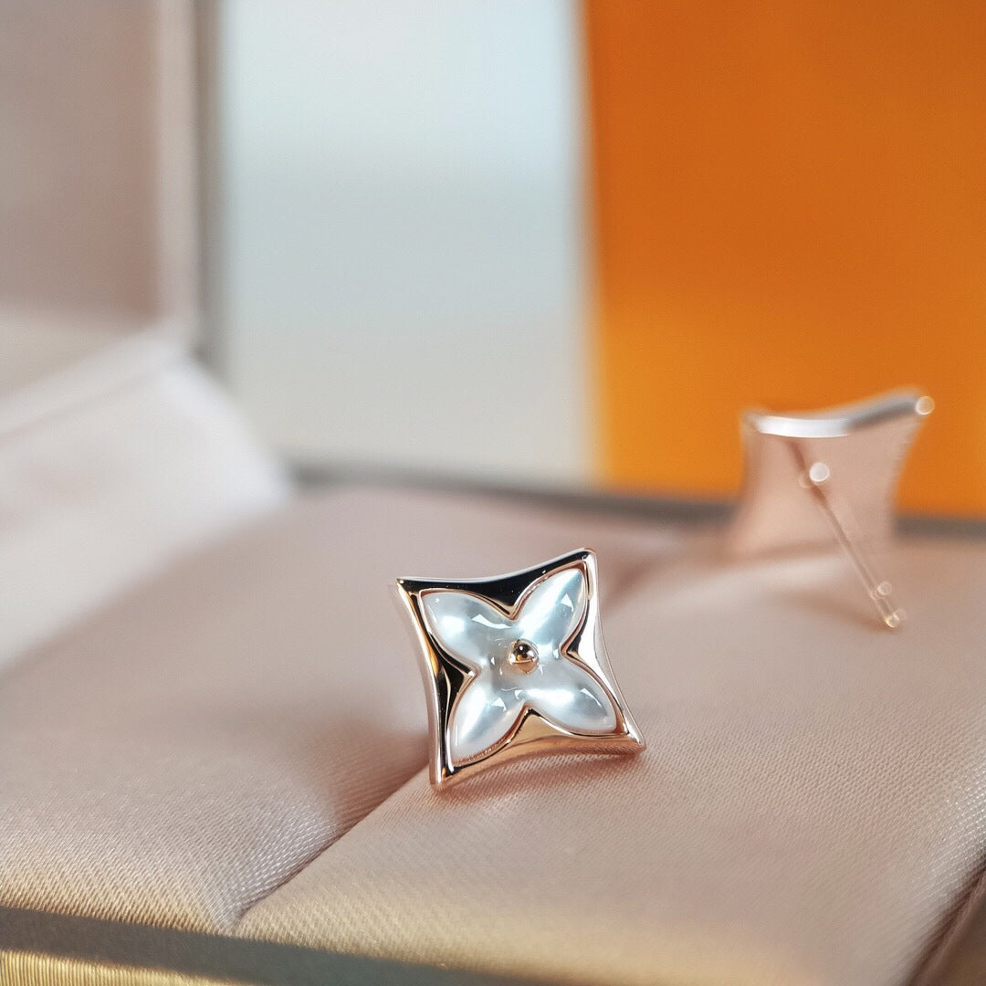 [Saipan]STAR MOP ROSE GOLD EARRINGS