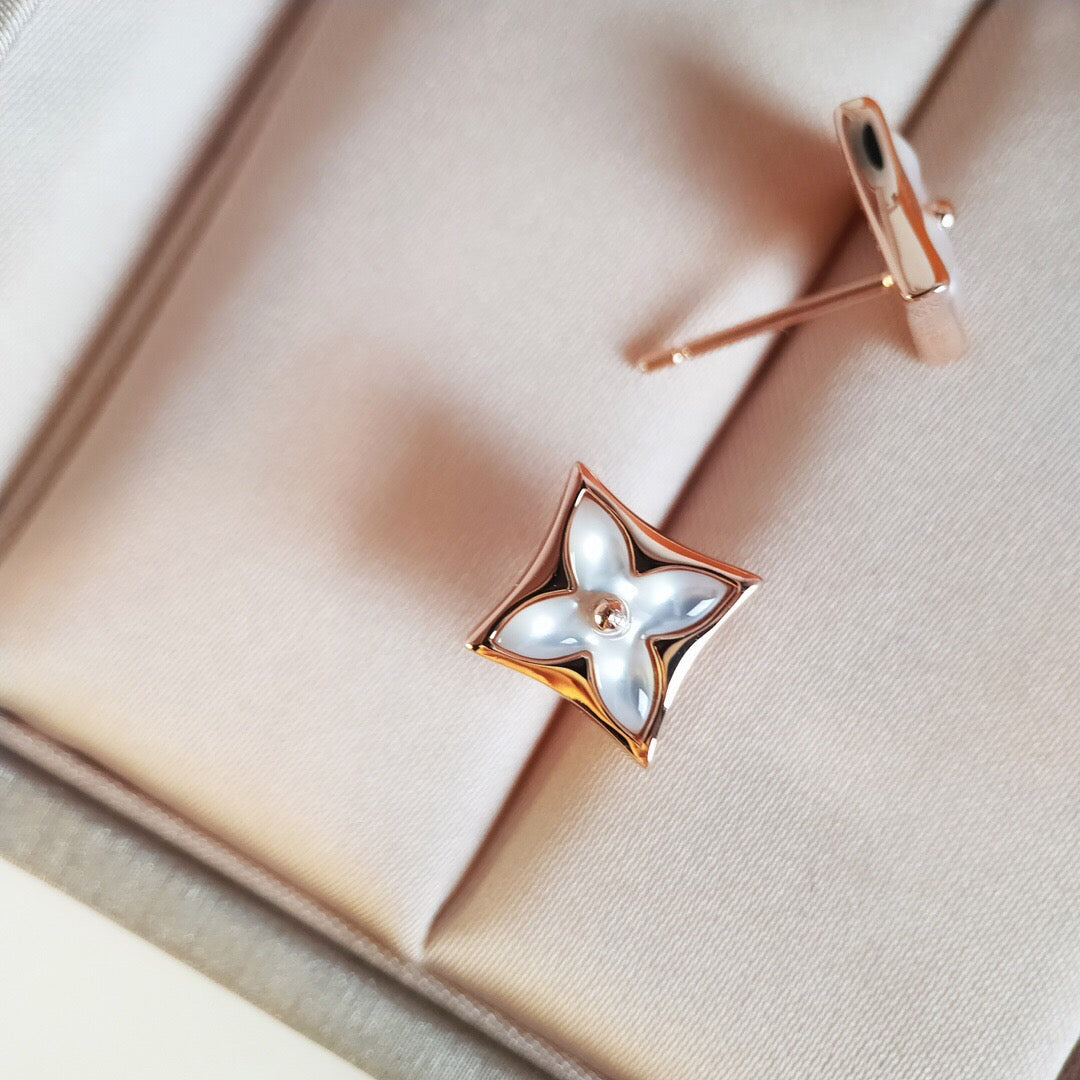 [Saipan]STAR MOP ROSE GOLD EARRINGS