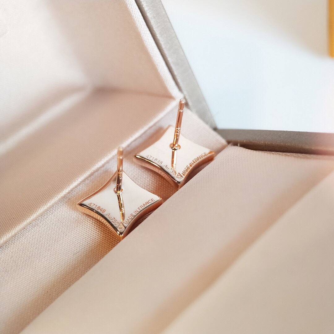 [Saipan]STAR MOP ROSE GOLD EARRINGS
