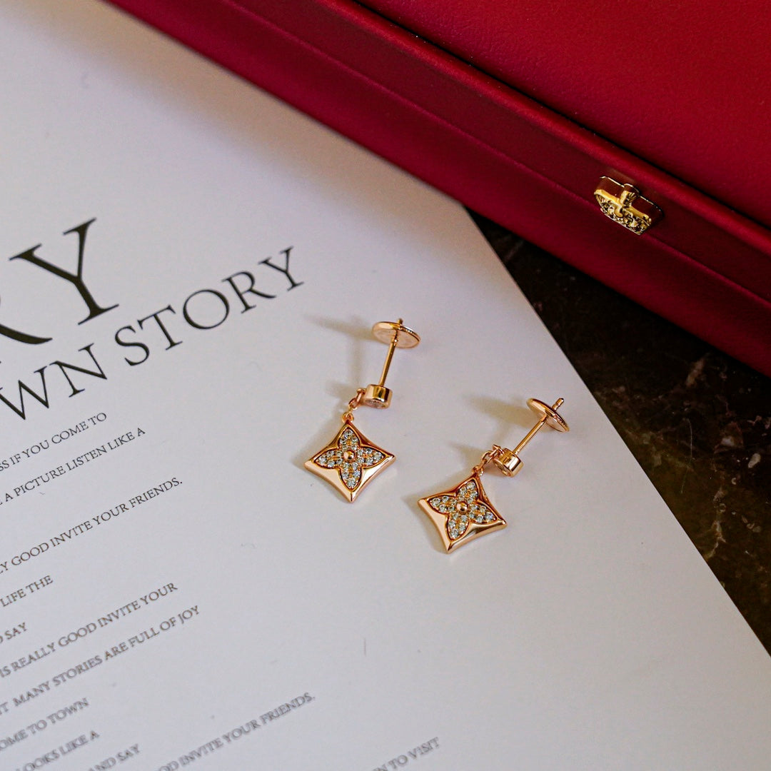[Saipan]STAR DIAMONDS EARRINGS GOLD