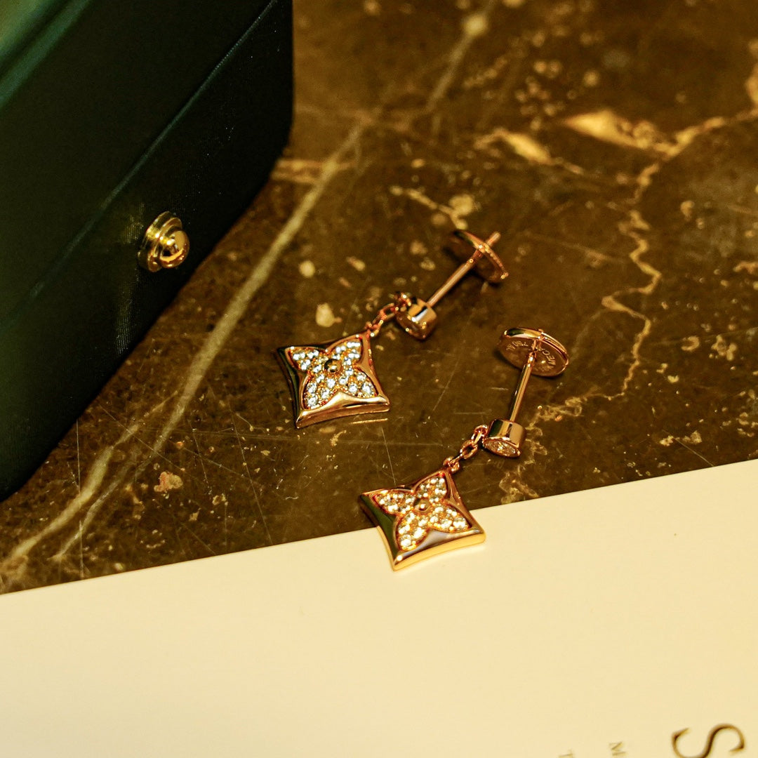 [Saipan]STAR DIAMONDS EARRINGS GOLD