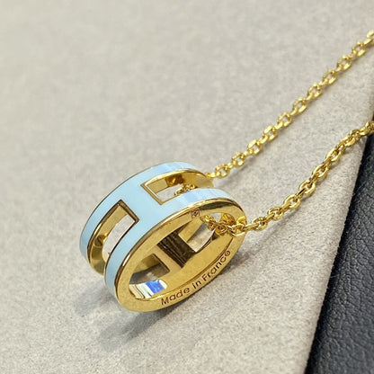 [Saipan]POP H LIGHT BLUE NECKLACE