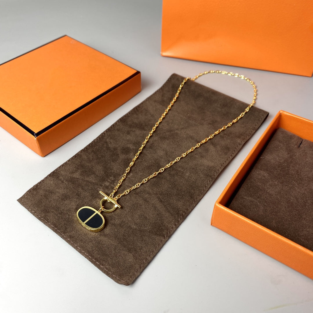 [Saipan]CHAINE VERSO BLACK CERAMIC NECKLACE