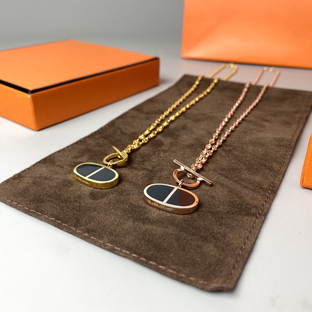 [Saipan]CHAINE VERSO BLACK CERAMIC NECKLACE